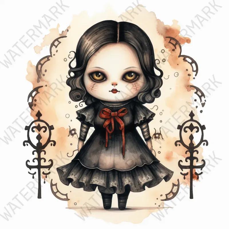Christmas Watercolor Cute Gothic Cliparts