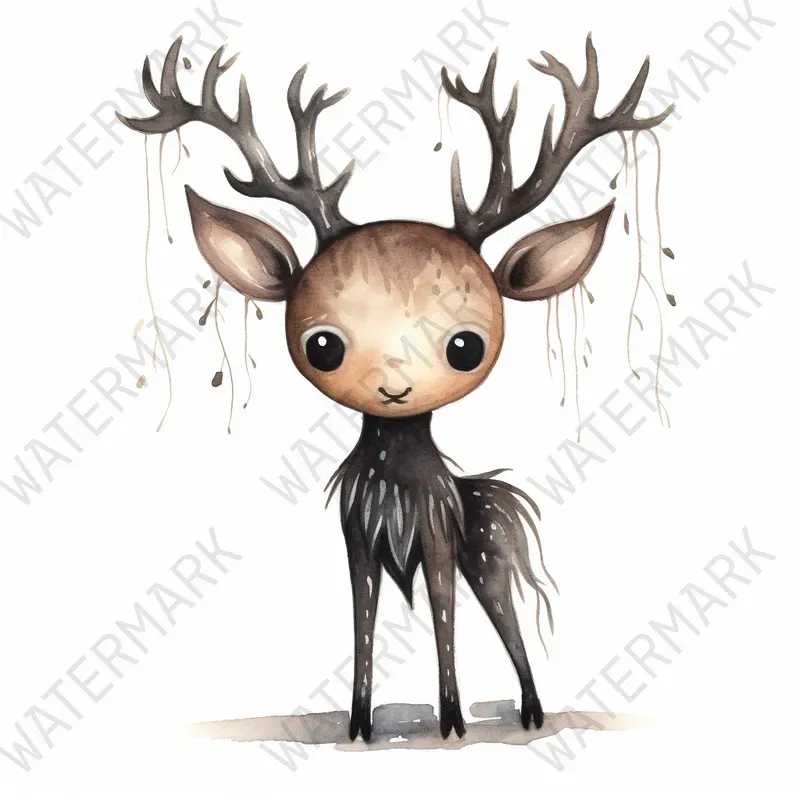 Christmas Watercolor Cute Gothic Cliparts