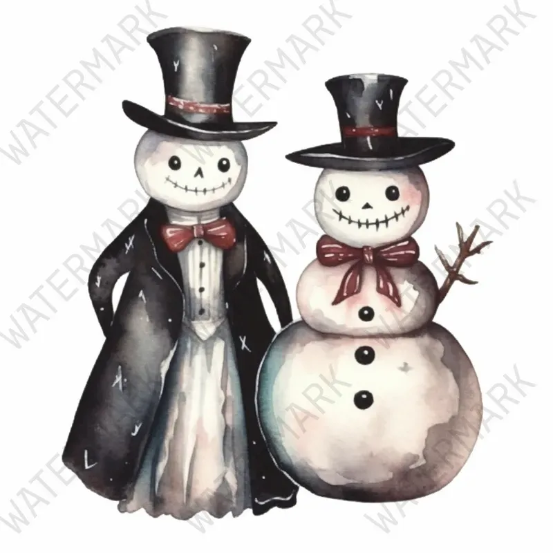Christmas Watercolor Cute Gothic Cliparts