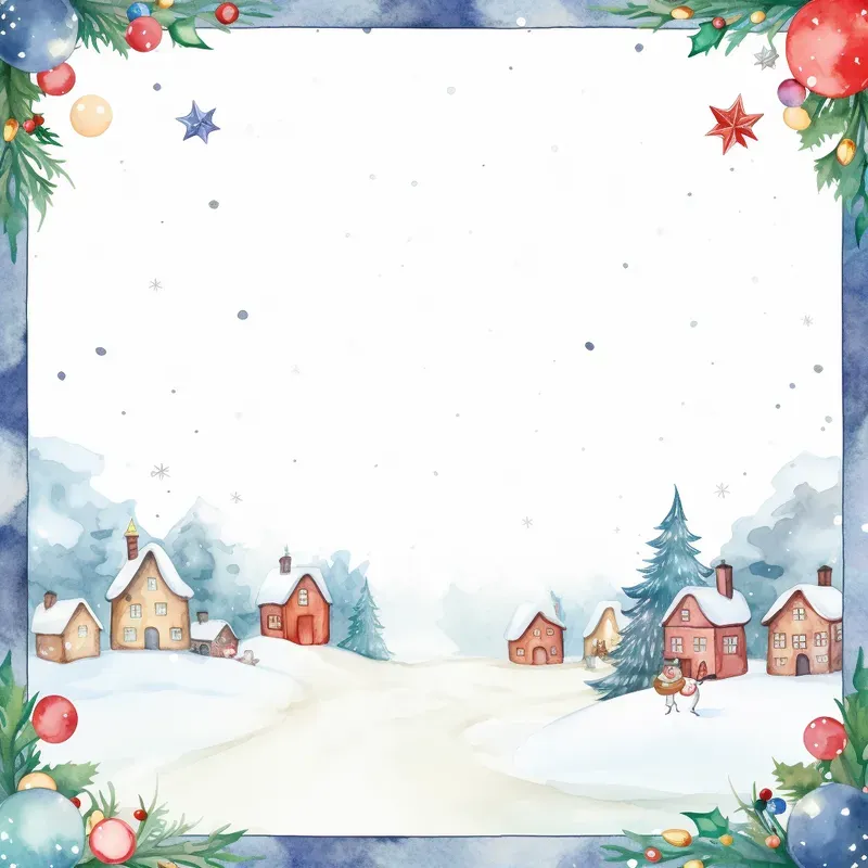 Watercolor Themed Page Frames