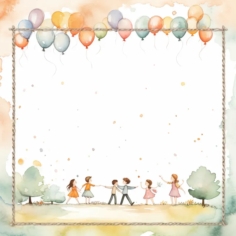 Watercolor Themed Page Frames