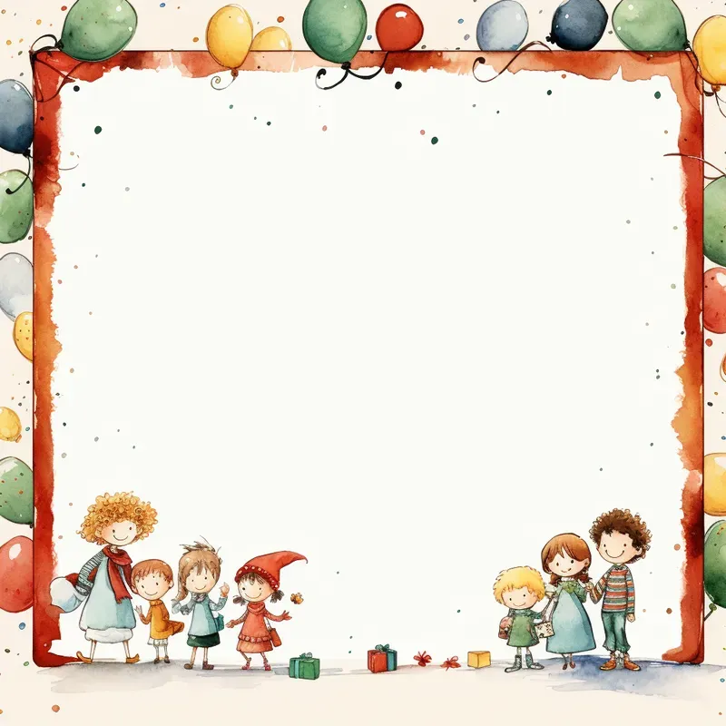Watercolor Themed Page Frames