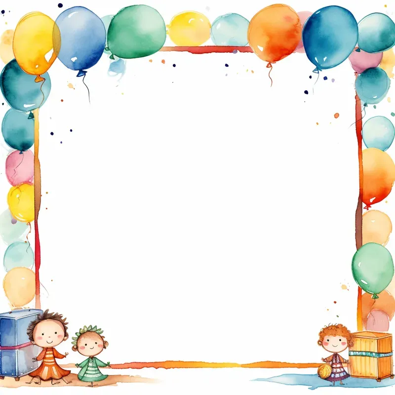 Watercolor Themed Page Frames