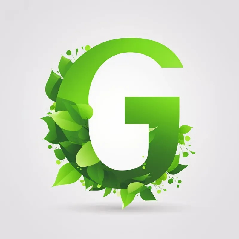 Letter Logo Combined With Leaf
