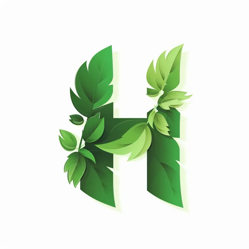 Letter Logo Combined With Leaf