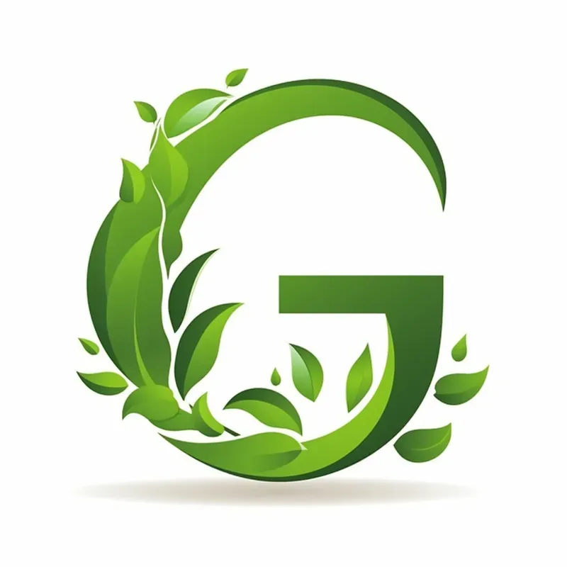 Letter Logo Combined With Leaf