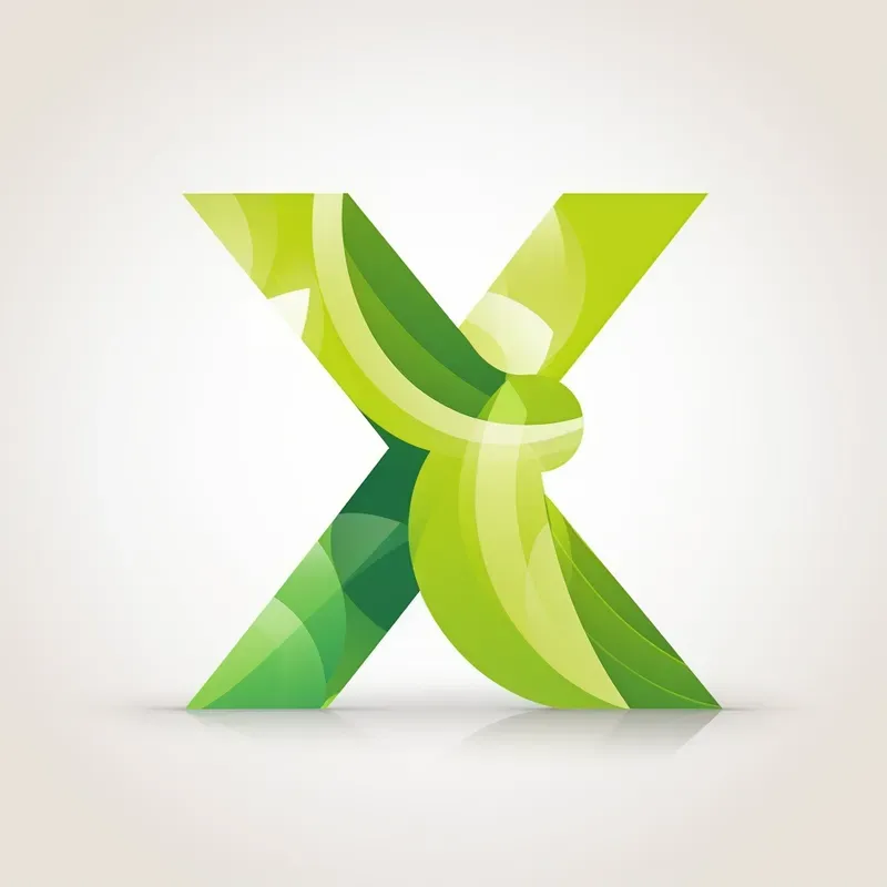 Letter Logo Combined With Leaf