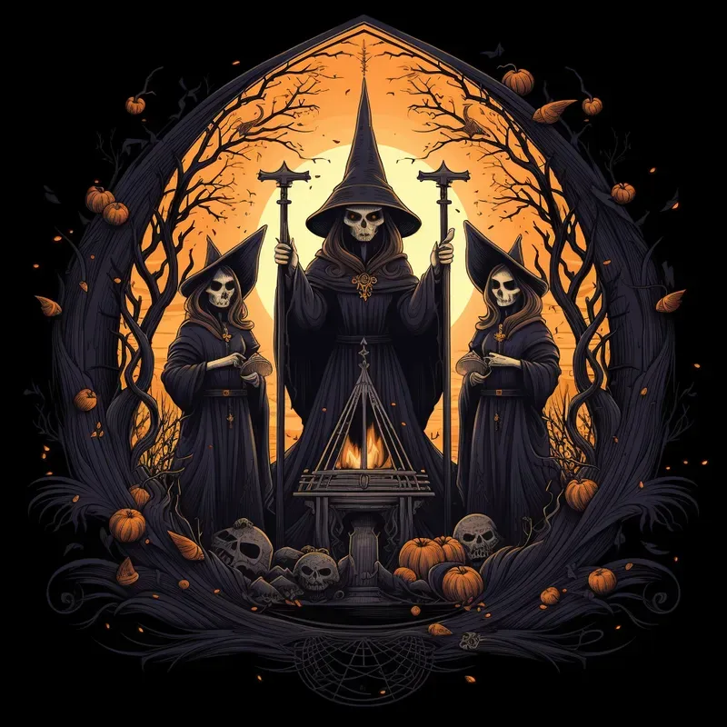 Halloween Tshirt Design Illustrations