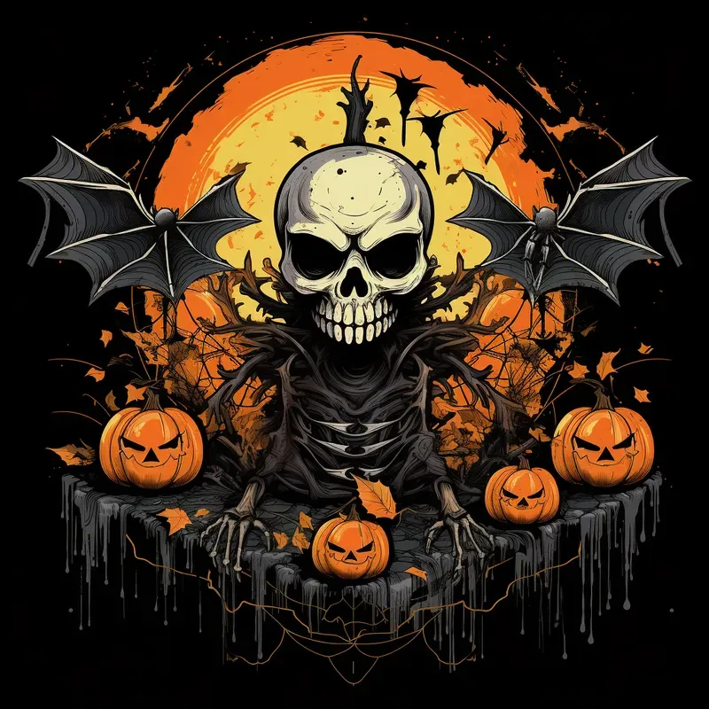 Halloween Tshirt Design Illustrations