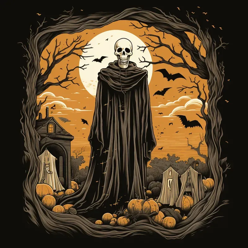 Halloween Tshirt Design Illustrations