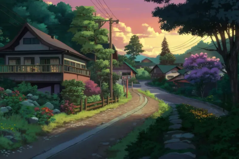 Retro Anime Landscapes
