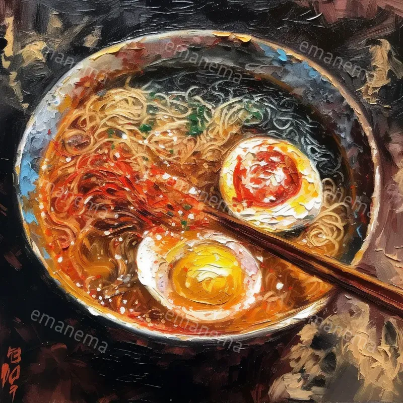 Acrylic Painted Foods