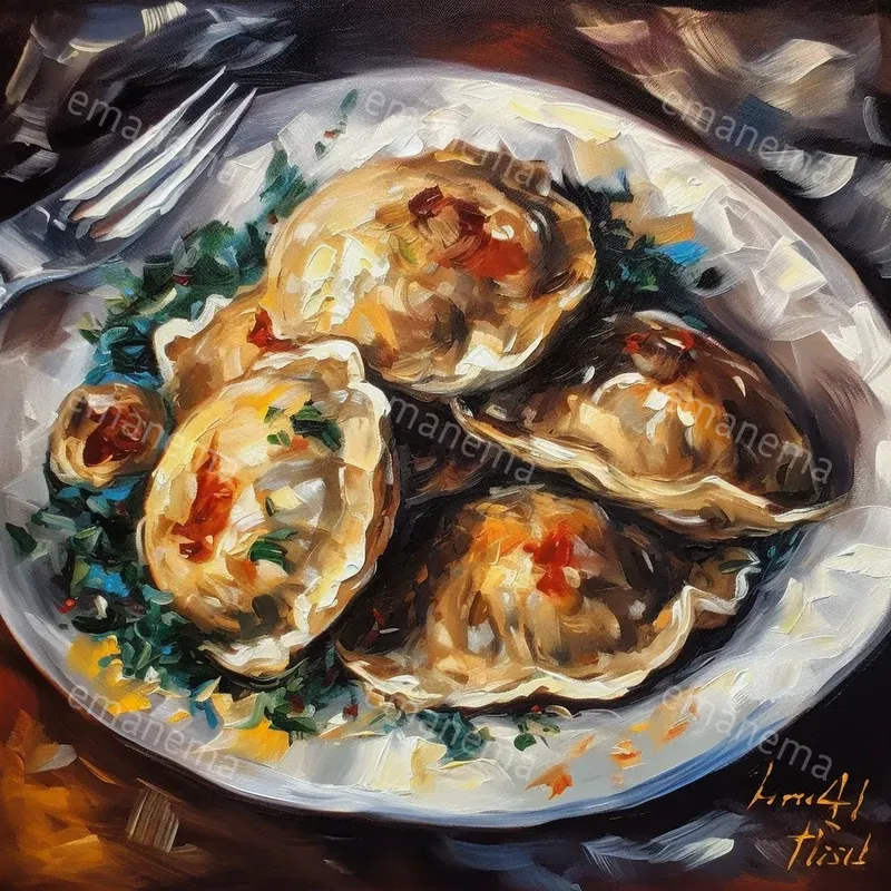 Acrylic Painted Foods
