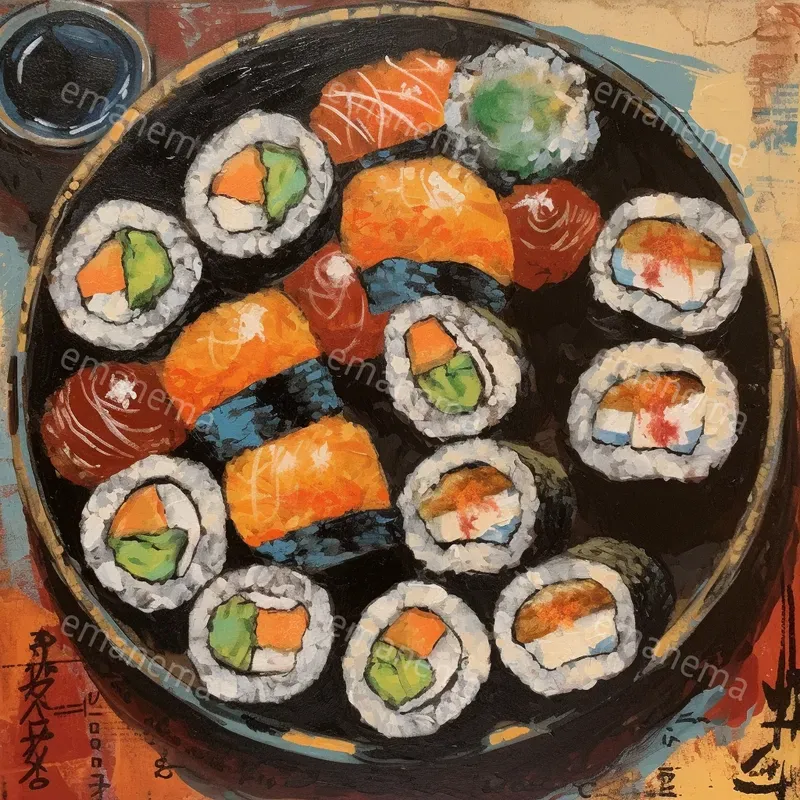 Acrylic Painted Foods