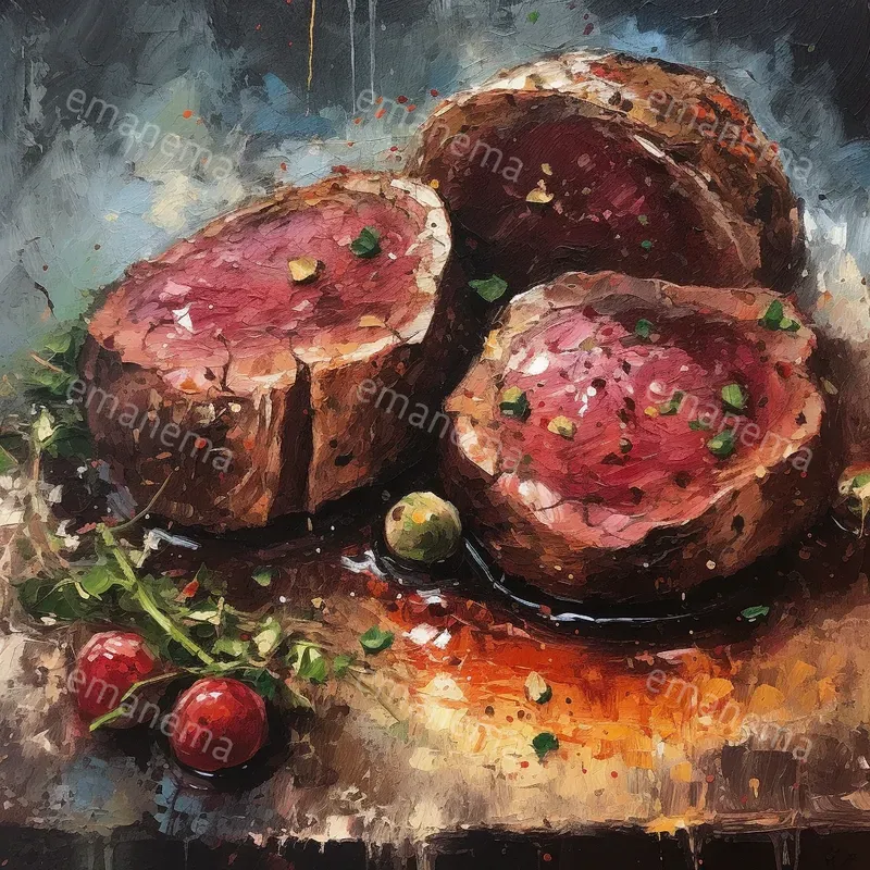 Acrylic Painted Foods