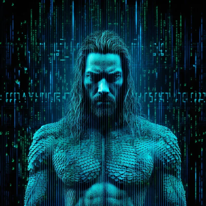 Super Cool Matrix Style Super Heroes