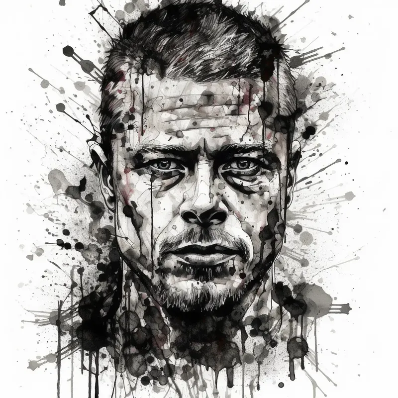 Famous People Portraits Pollock Style