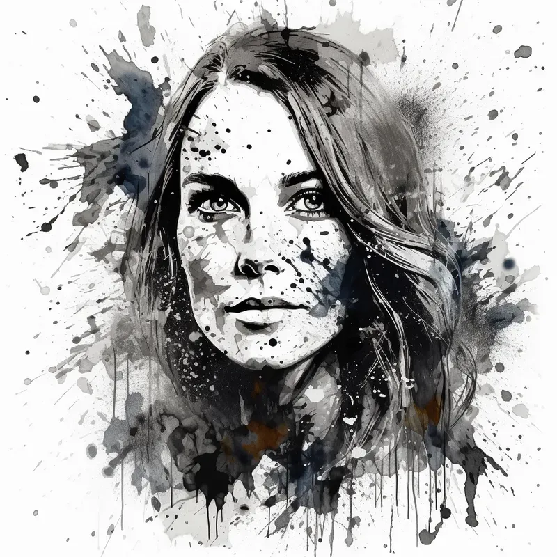 Famous People Portraits Pollock Style