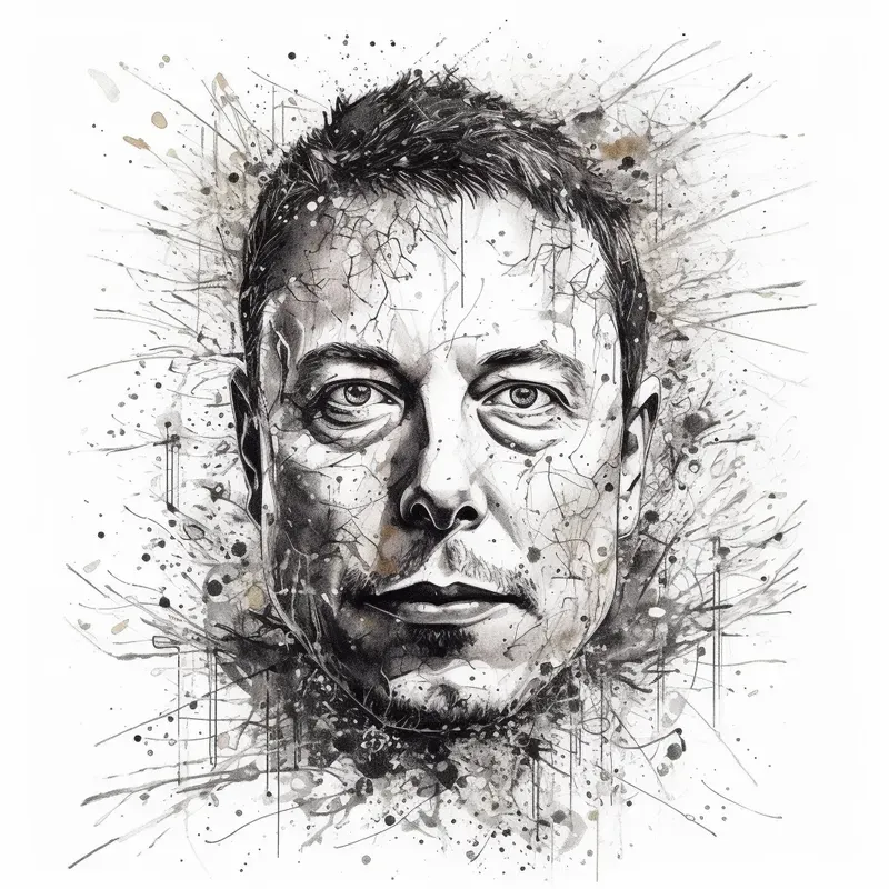 Famous People Portraits Pollock Style