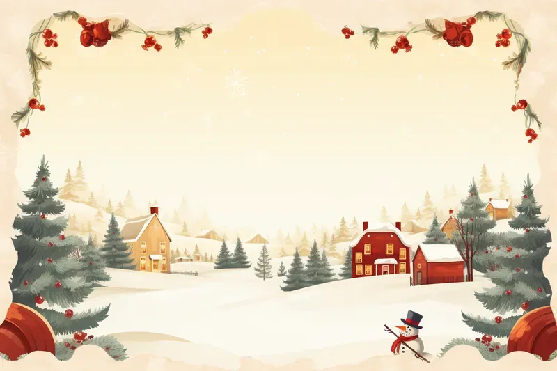 Romantic Vintage Christmas Frames Retros