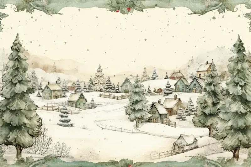 Romantic Vintage Christmas Frames Retros
