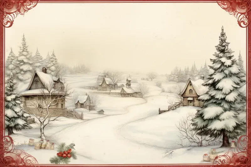 Romantic Vintage Christmas Frames Retros