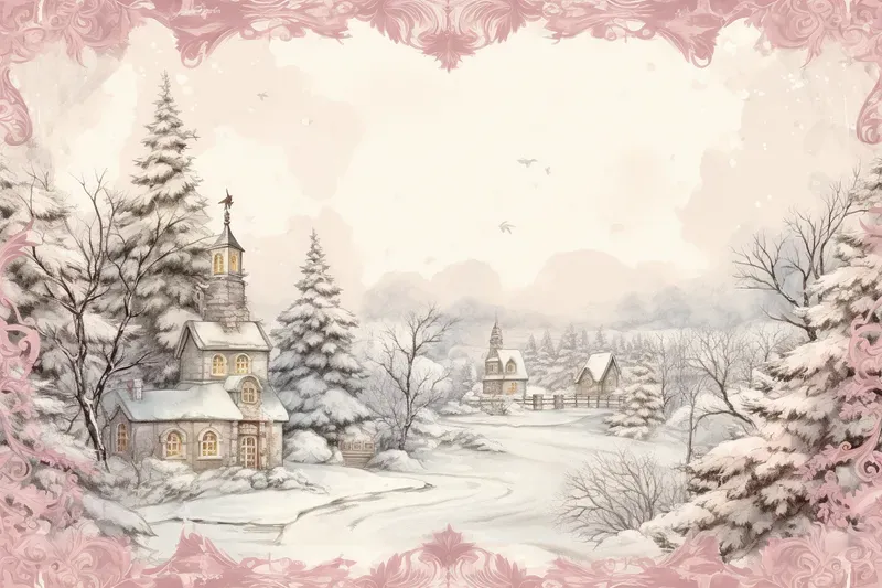 Romantic Vintage Christmas Frames Retros