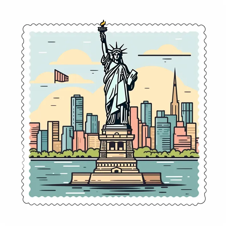 Colorful Stamp Images
