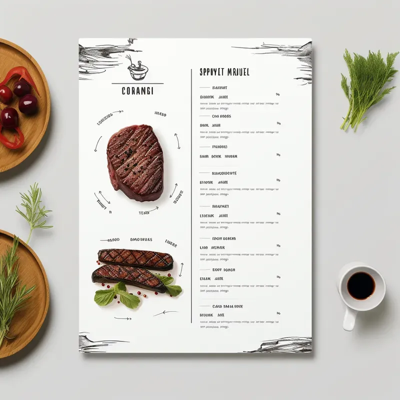 Menu Mockups For Restaurants