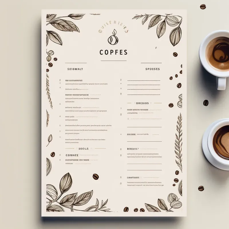 Menu Mockups For Restaurants