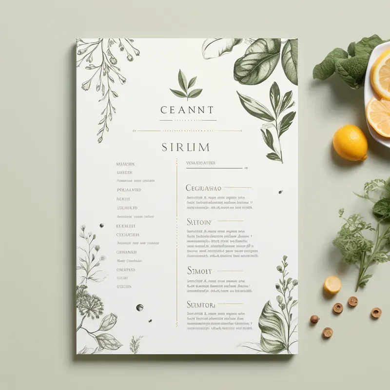 Menu Mockups For Restaurants
