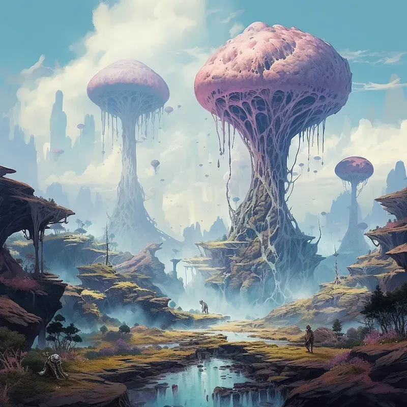Enchanting Watercolor Fantasy Landscapes