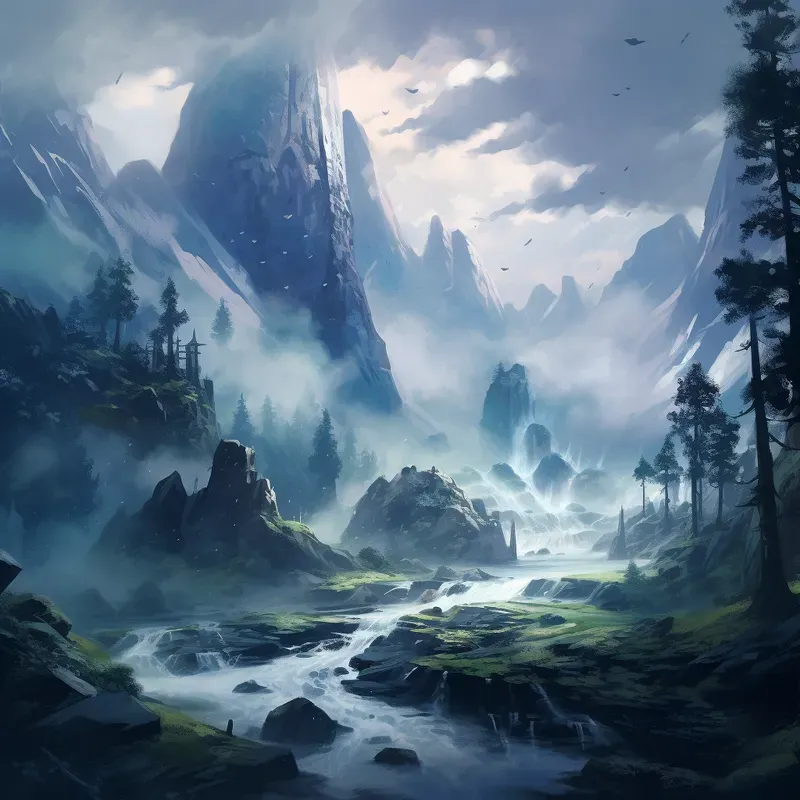 Enchanting Watercolor Fantasy Landscapes
