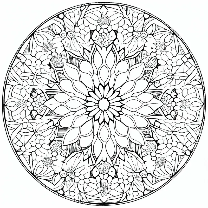 Flower-inspired Mandalas Coloring Pages