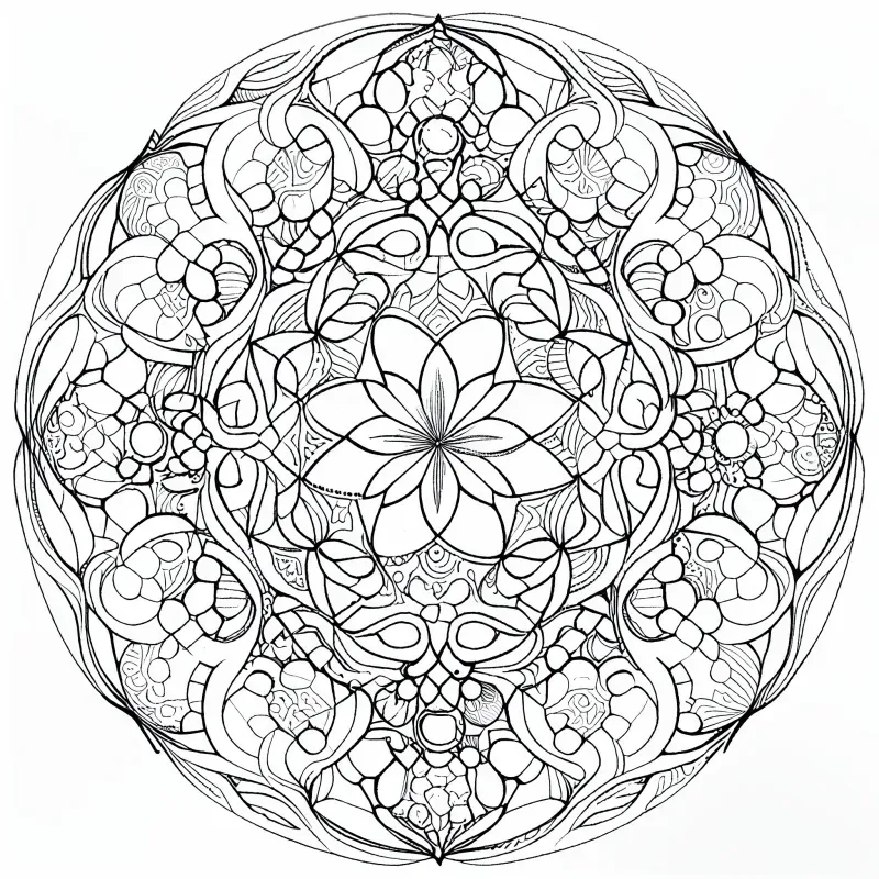 Flower-inspired Mandalas Coloring Pages