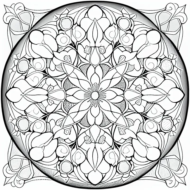 Flower-inspired Mandalas Coloring Pages