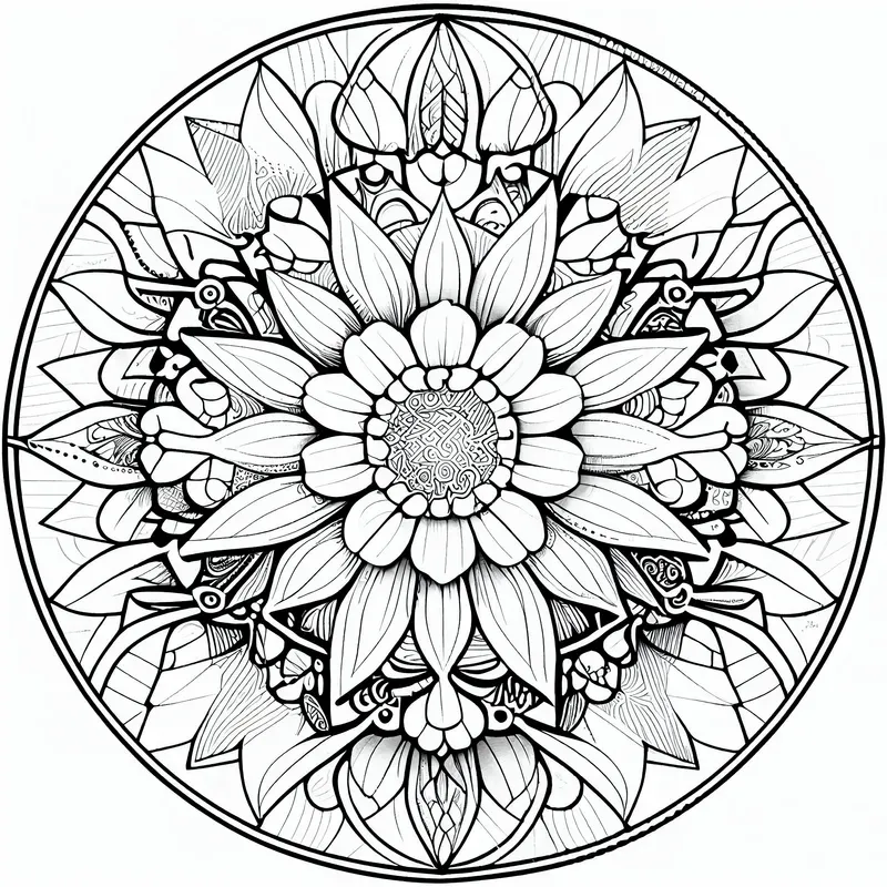Flower-inspired Mandalas Coloring Pages