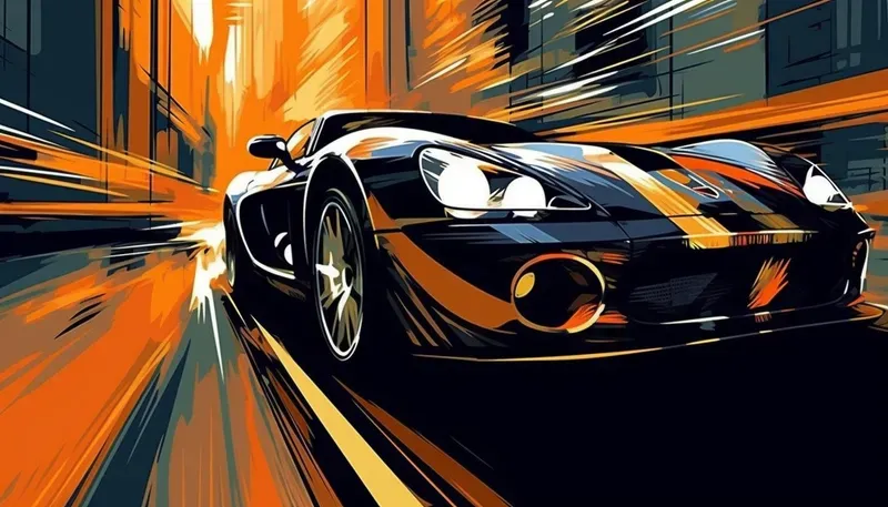 Vector Illustrations Of Sports Cars