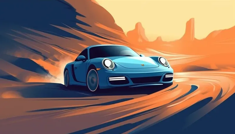 Vector Illustrations Of Sports Cars
