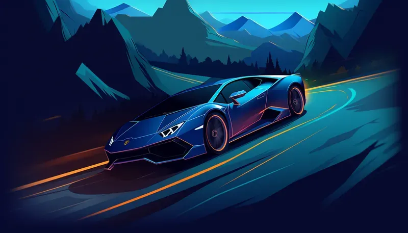 Vector Illustrations Of Sports Cars