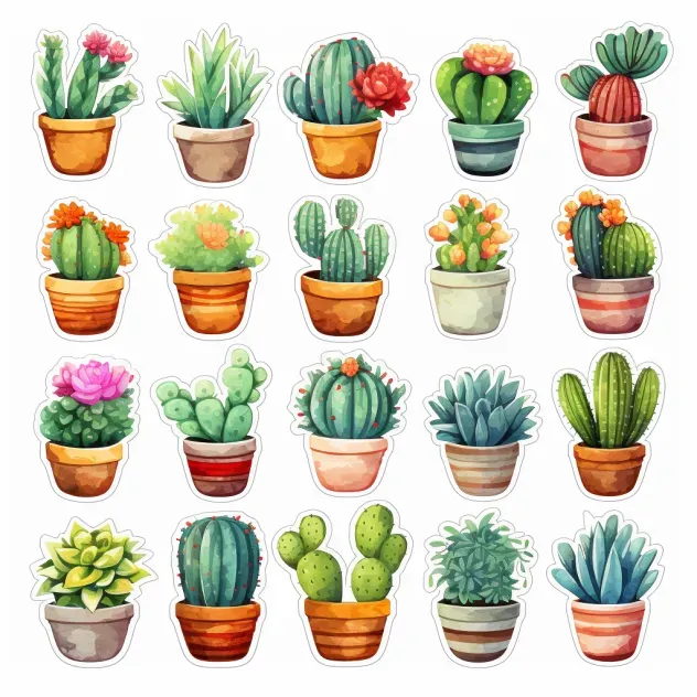 Botanical Watercolor Stickers