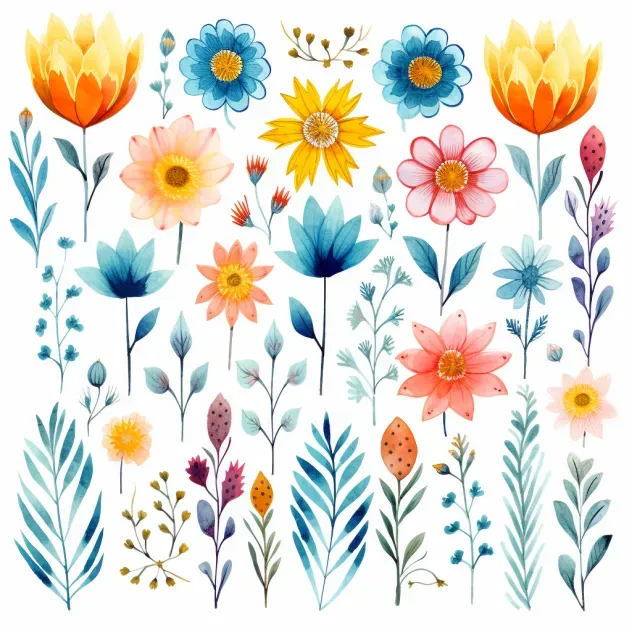 Botanical Watercolor Stickers