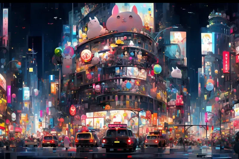Bustling City Paintings