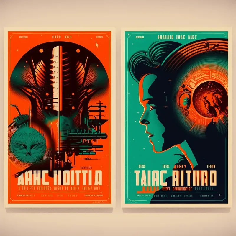 Retro Contrast Movie Posters