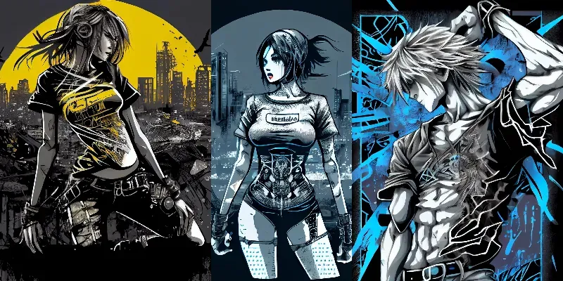 Graffiti Anime Character T-shirts