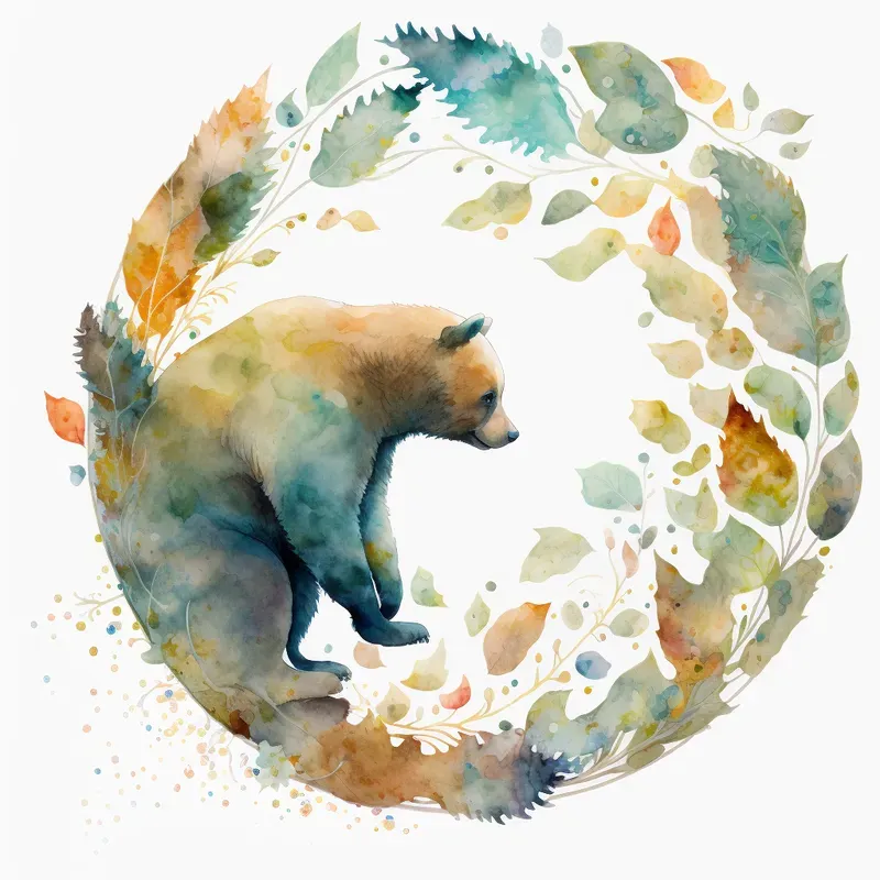 Animal Watercolor Circular Logos