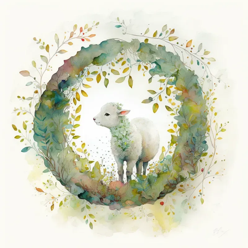 Animal Watercolor Circular Logos