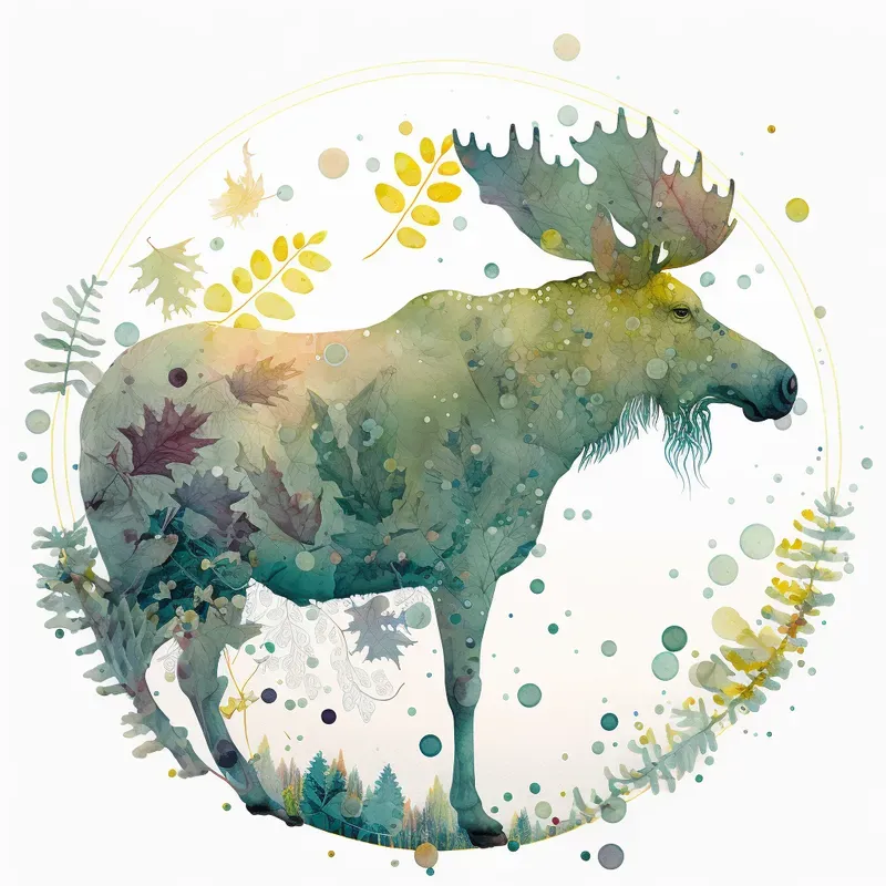 Animal Watercolor Circular Logos