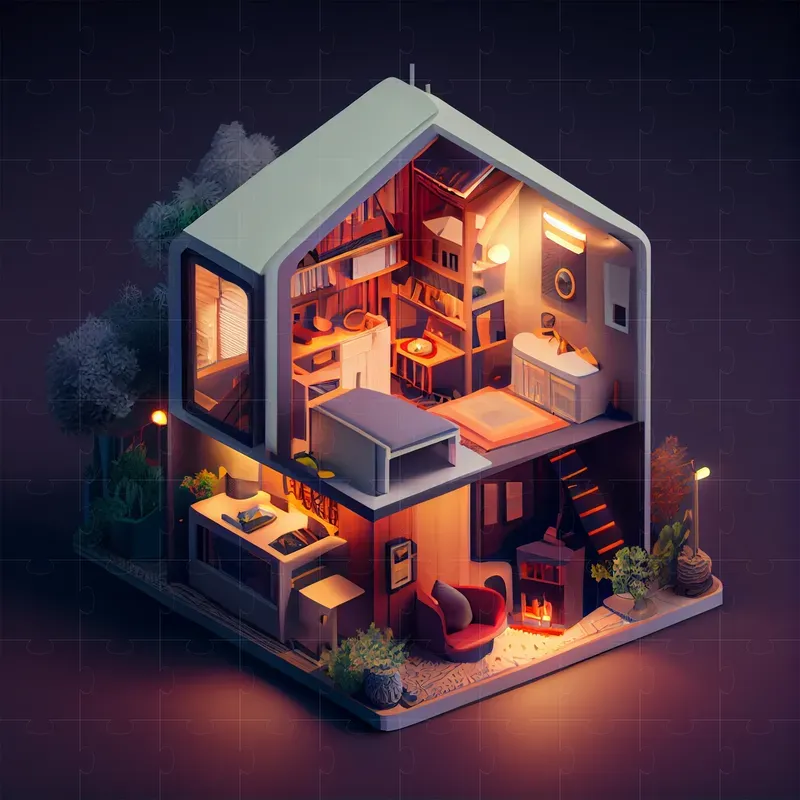 Tiny Isometric Houses
