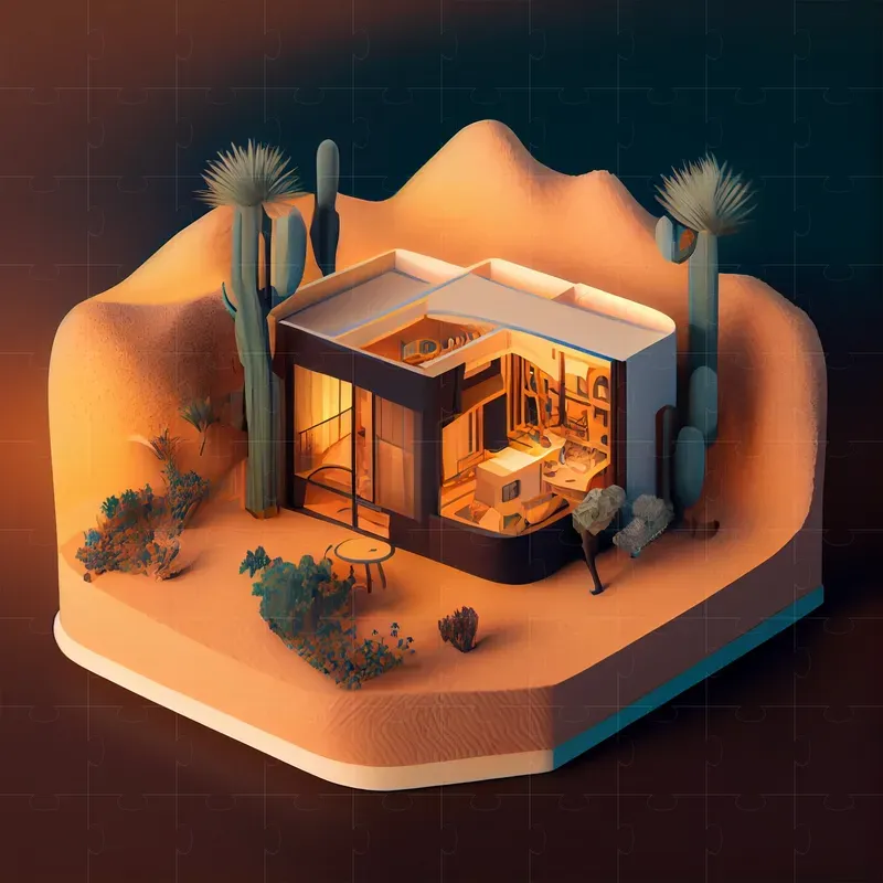 Tiny Isometric Houses